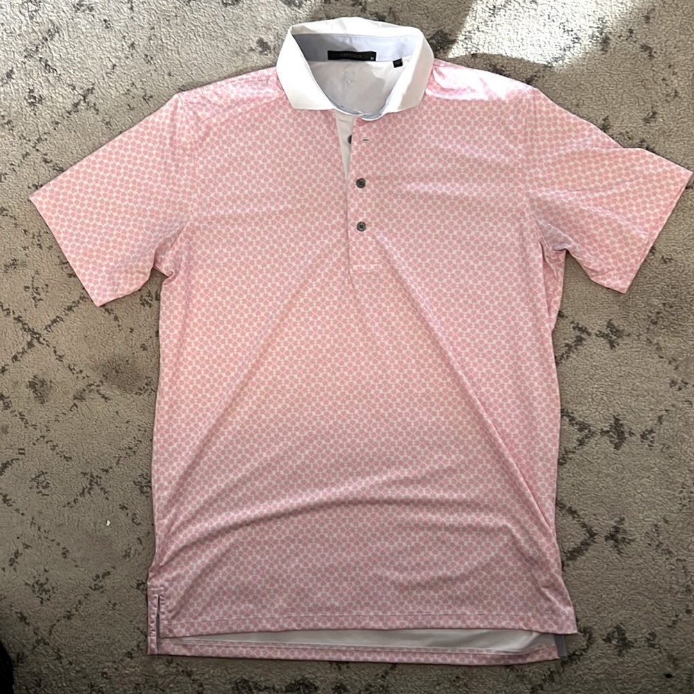 Greyson Pink Golf Polo, Size M